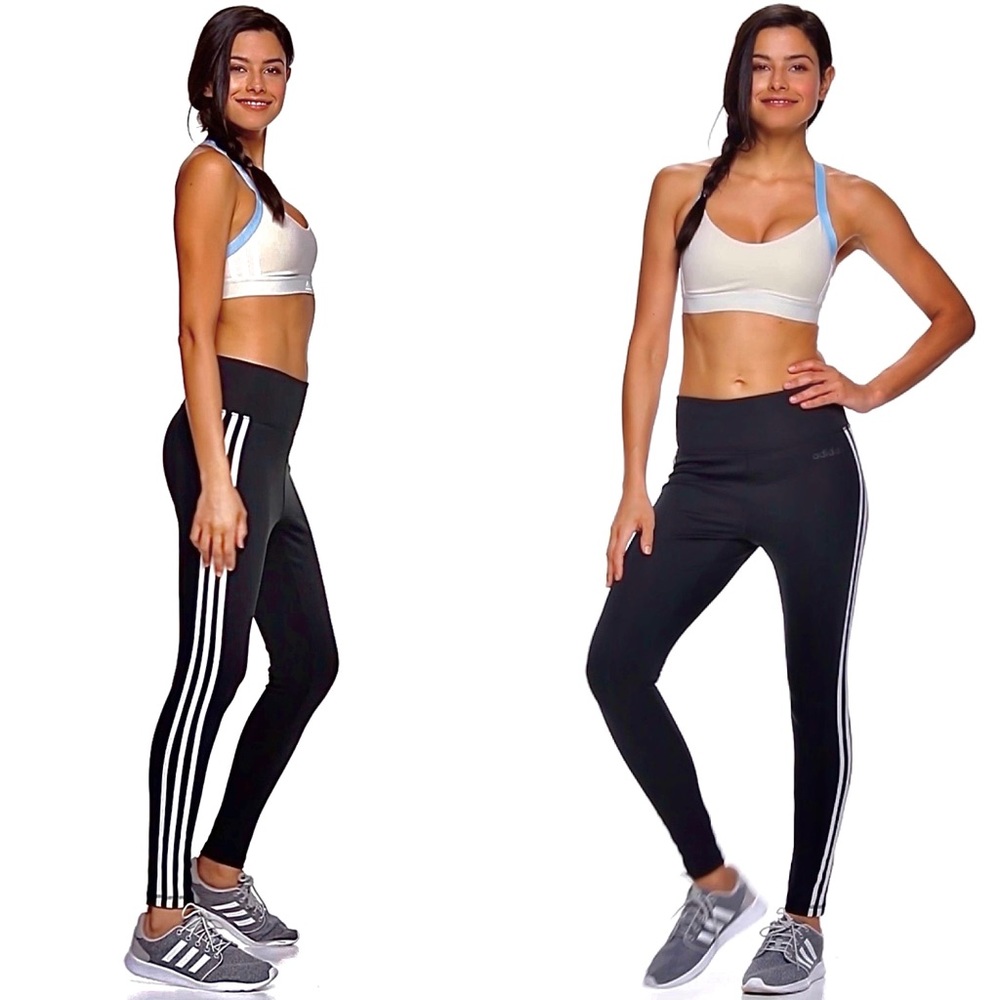 NWT Women’s Adidas Designed to Move 3-Stripe High-Waist Leggings  Size Small